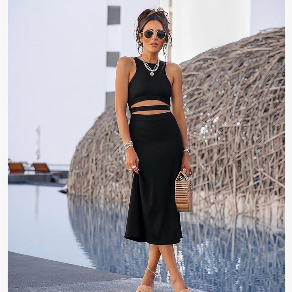 Amazon Black Midi Dress